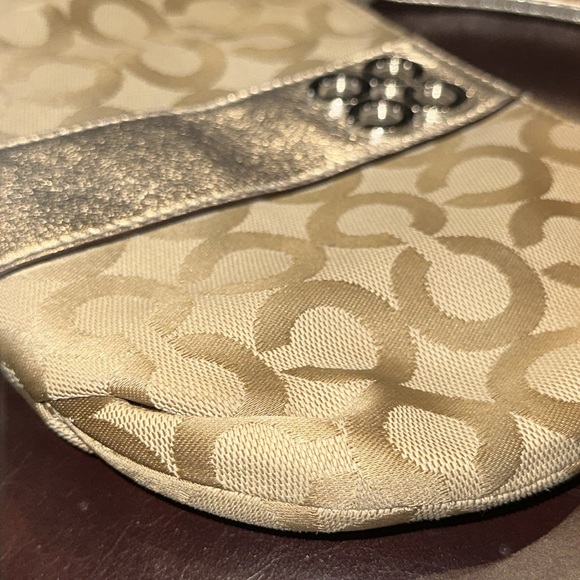 Coach Signature Canvas & Leather Wristlet - Picture 10 of 16